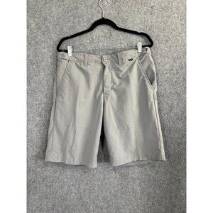 Travis Mathew Shorts Mens 32 Gray Golf Chino Outdoors Flat Front Regular